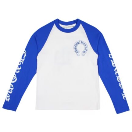 Chrome Hearts CH Baseball Shirt – White & Blue