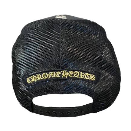 Chrome Hearts CH Hollywood Corduroy Trucker Hat – Black/Gold