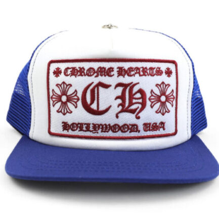 Chrome Hearts CH Hollywood Trucker Hat -Blue/White