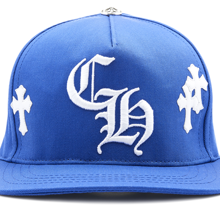 Chrome Hearts Cross Patch Baseball Hat – Blue