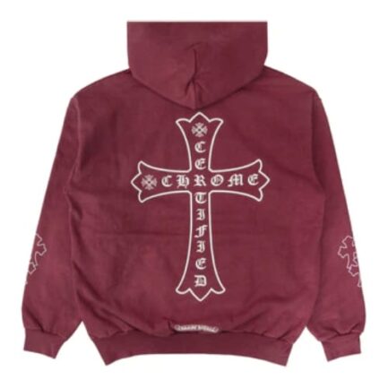 Chrome Hearts x Drake Certified Chrome Hand Dyed Red Hoodie