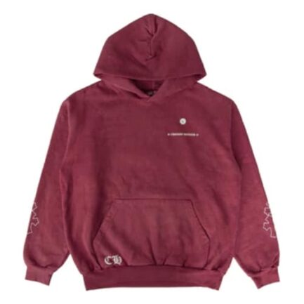 Chrome Hearts x Drake Certified Chrome Hand Dyed Red Hoodie